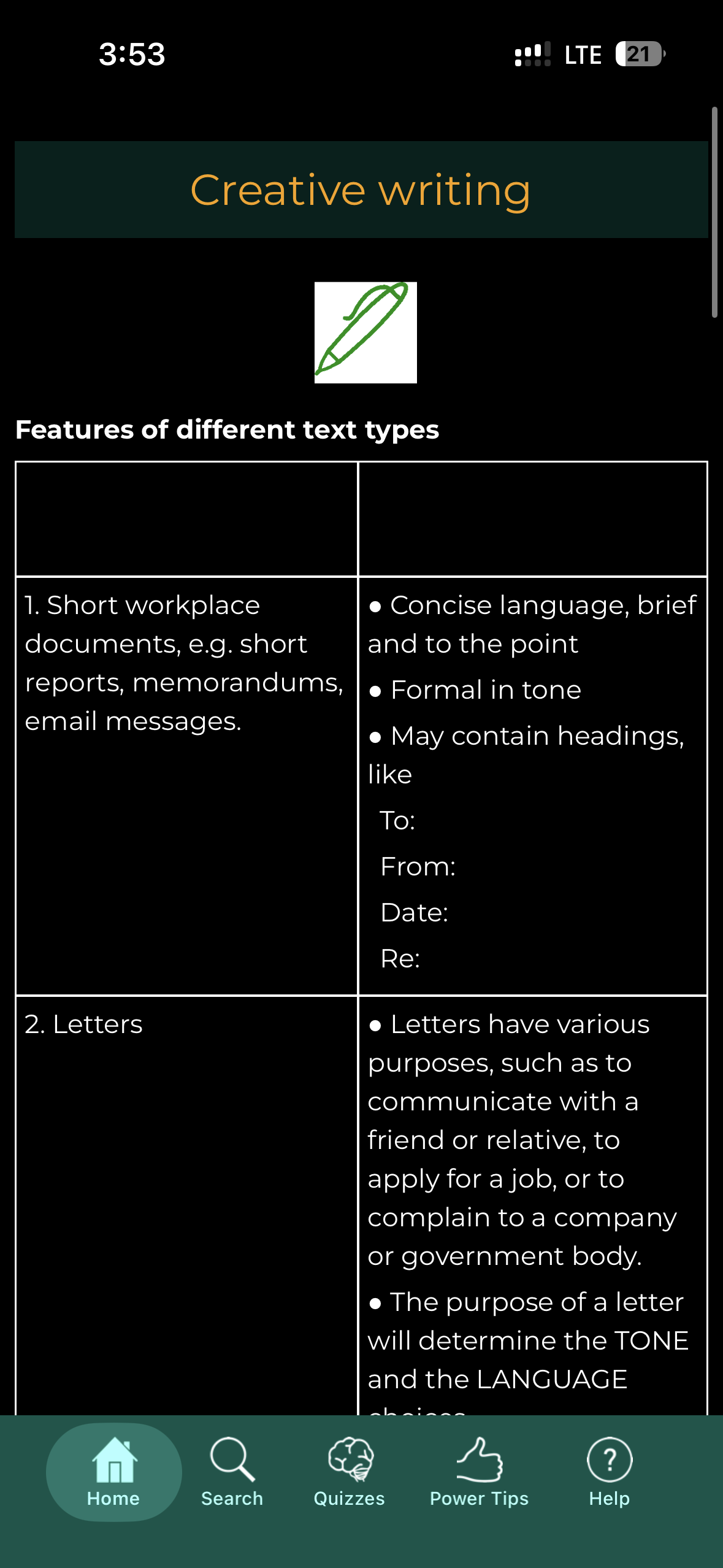 Creative Writing