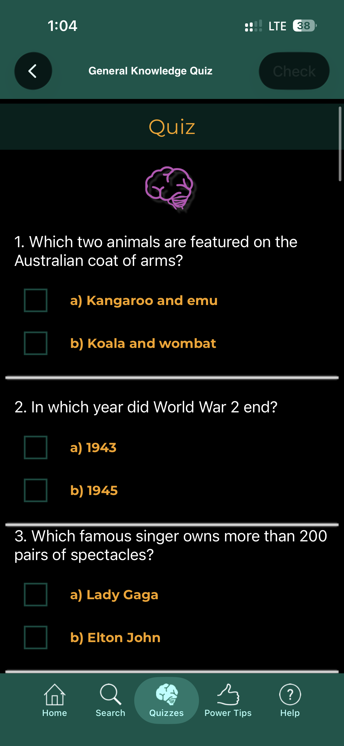 Quiz Screenshot